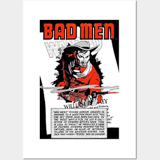 Bad Men Buffalo Bill Western Cowboy Retro Comic Posters and Art